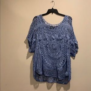 (PRE-Loved) DENIM 24/7 CROCHET 2in1 TOP